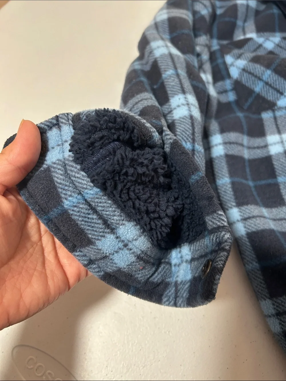 Freedom Foundry Boy’s Plaid Fleece Sherpa Snap Up Jacket Small (7/8)
